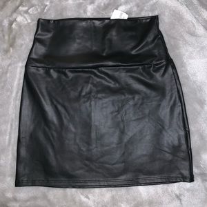 Faux leather skirt